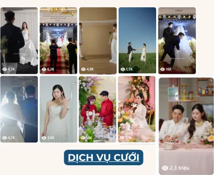 Short video dịch vụ cưới – xem trên Facebook Reels